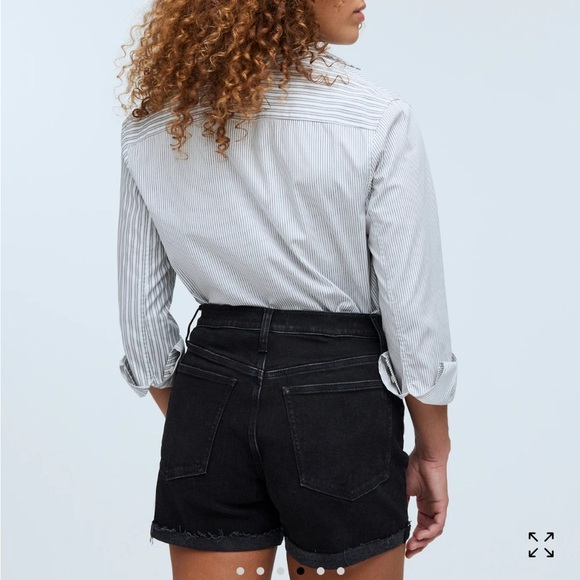 Madewell Pants - Madewell high rise Charcoal Jean denim   cut off Shorts size 31 99%cotton